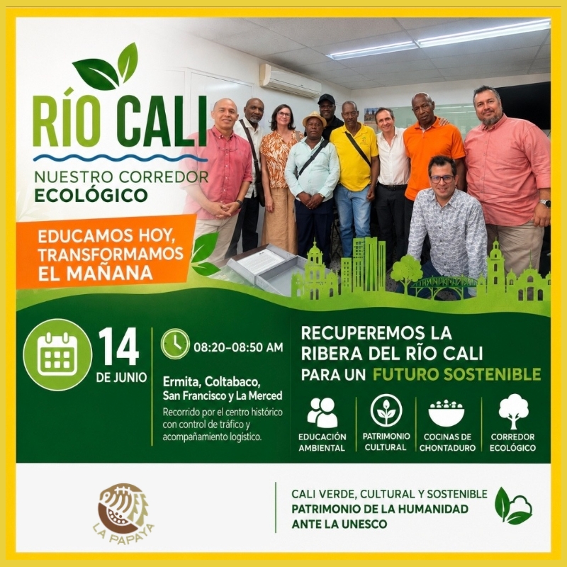 Río Cali y Chontaduro: el evento ambiental y cultural que transformará el centro histórico de Cali este 14 de junio